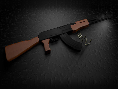 AK-47 3D Model - Cinema 4D 3d 3d model c4d cinema4d my first start