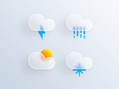 Glass Morphism Weather Icon design glass morphism icon illustration illustrator playoffs rebound