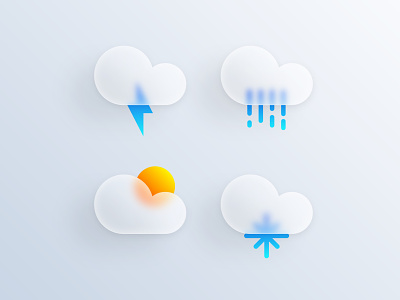 Glass Morphism Weather Icon