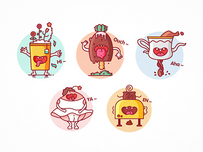 Lovely words actions cute illustration