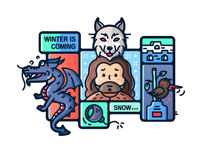 Game Of Thrones Snow bomb dragon great wall hbo person ravens wolf