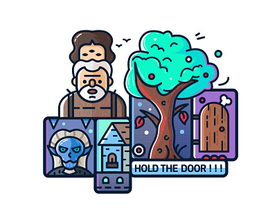 Game of Thrones - Hodor 2 door eyes hbo house illustration tree walkers
