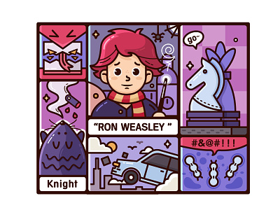 Ron Weasley building car chess finger knight letter a magician mouse redfair slug