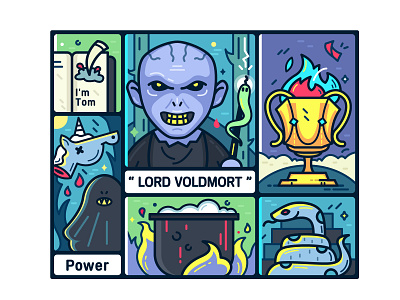 【Harry Potter】Lord Voldemort animal diary goblet of fire illustration snake unicorn