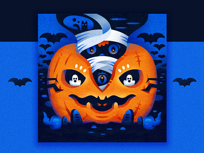 Halloween spook bat cat cloud eyes halloween heart mummy pumpkin tombstone