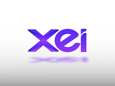 Xei Logo brand branding design gradient illustration illustrator logo modern purple purple logo ui