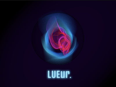 Lueur Logo blending blur branding fire graphic design logo neon water
