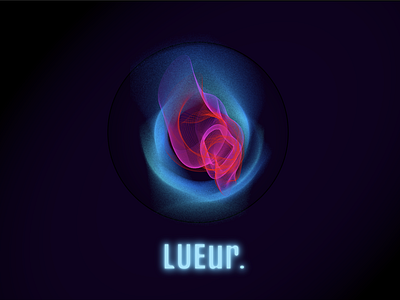 Lueur Logo blending blur branding fire graphic design logo neon water