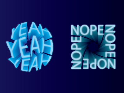 BLENDING blending blue blur circular gradient illustrator modern neon square logo typography