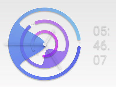 IOS Clock Design analytics app design blue clock clock design colorful dashboard figma gradient ios ios design modern pink trending ui