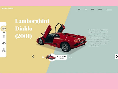 Auto website design ui ux web