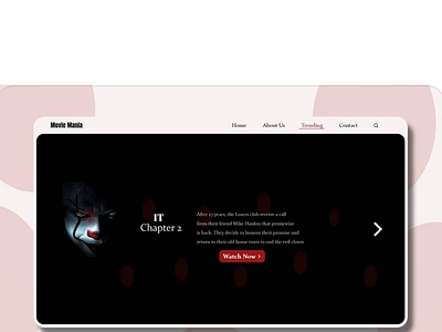 Movie site animation design illustration illustrator minimal ui ux web