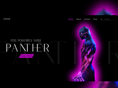 Panther animation branding design ui ux vector web