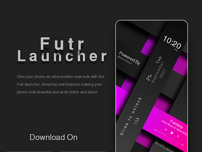 Futr Launcher animation branding design illustration logo typography ui ux vector web