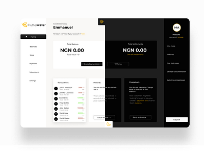 Flutterwave merchant dashboard redesign