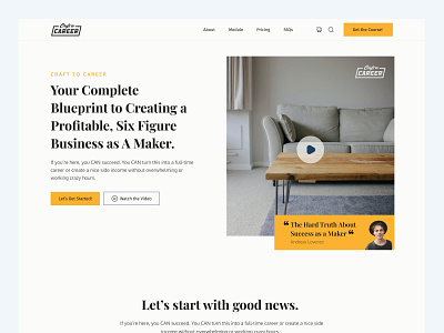 Craft to Career Landing page