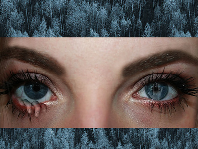 Mysterious Eyes eyes hands photos photoshop surrealism woods