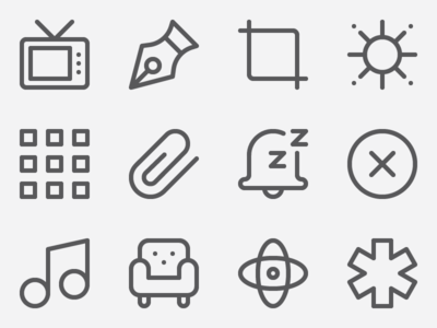 Brighticon Set Preview icons iconset illustration line art pictogram