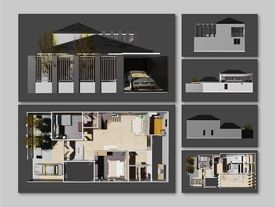 3D House 3d 3d modeling design illustration