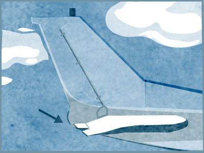 Trim Tab Illustration flying illustration illustrator plane sky trim tab