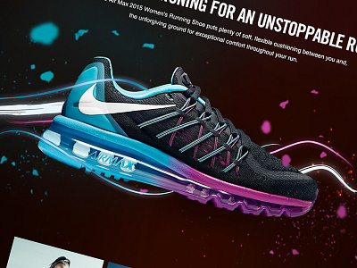 Women's Nike Air Max Shoes Website Design