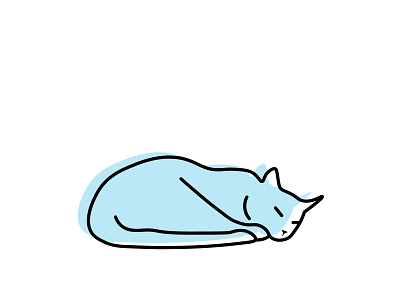 Sleeping Cat cat illustration illustrator sleep vector