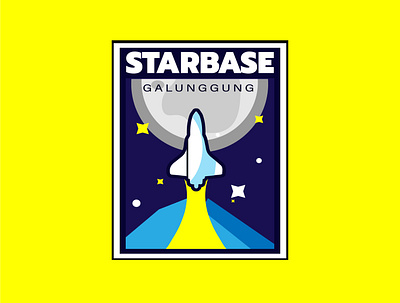 Starbase Galunggung aerospace badge illustration illustrator rocket space vector