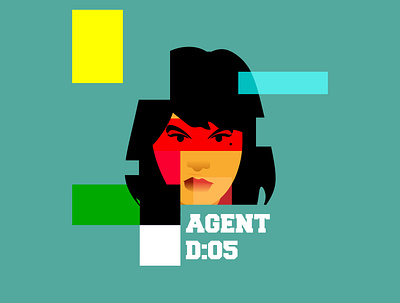 AGENT D:05 graphic design illustration illustrator vector woman