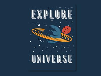 Space Trip graphic design illustration illustrator planet poster retro space space trip vector