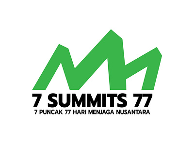 Re-touched 7 SUMMITS 77 Logo graphic design illustration illustrator logo vector