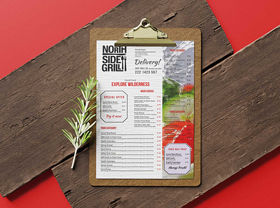 NORTHSIDE GRILL MENU 2020 design free freemockup new newmockup psd mockup