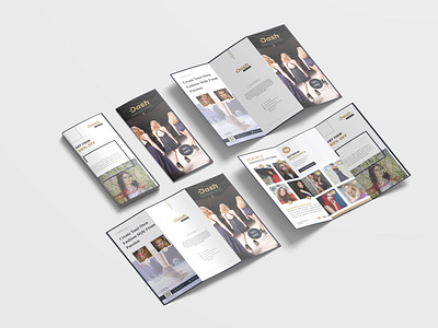 Retro Fashion Brochure Tri-Fold Design Template