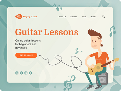 Guitar Lessons guitar guitar lessons illustration learn lessons music online shot study