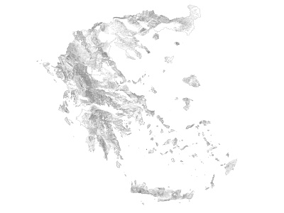 Greece topograhical map black and white greece illustration landscape minimal mountain nature relief topographic map topographical topography