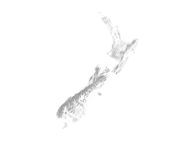 New Zealand topographic map black and white illustration landscape line art minimal minimalist mountain nature new zealand relief topographic map topographical topography