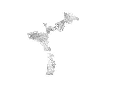 France Altantic Coast topographical map atlantic black and white france illustration landscape minimal mountain nature relief topographic map topographical topography