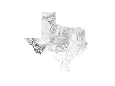 Texas - Black and white map