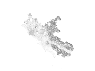 Lattium (Italy) topographical map