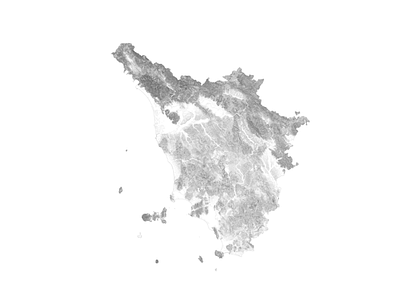 Toscana (Italy) topographical map