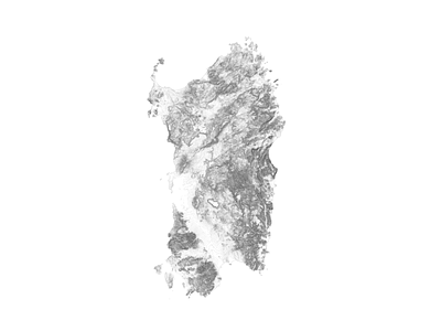 Sardegna, Italy - Black and white map black and white carta illustration italia italy landscape minimal mountain nature relief sardegna topografica topographic map topographical topography