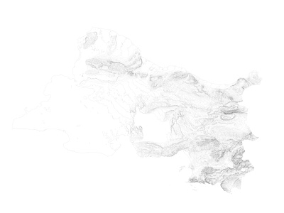 Bouches du Rhône (France) topographical map black and white france illustration landscape marseille mediterranean minimal mountain nature relief rhone topographic map topographical topography