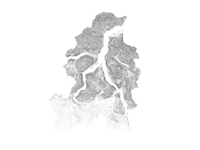 Lago di Como, Italy black and white carta como illustration italia italy lago lake landscape minimal mountain nature relief topographic topographical topography