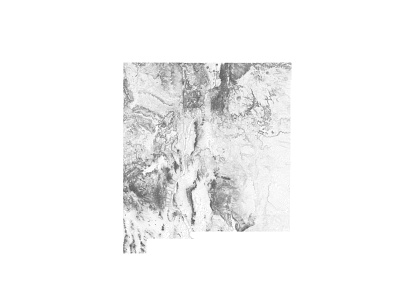 New Mexico - Black and white map black and white canyon illustration landscape minimal mountain nature new mexico relief topographic topographical topography united states usa