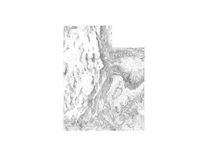 Utah - Black and white map black and white illustration landscape minimal mountain nature relief topographic topographic map topography united states united states of america usa utah