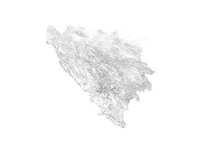 Bosnia and Herzegovina - Black and white map black and white bosnia bosnia and herzegovina herzegovina illustration landscape map minimal mountain nature relief topographic topography