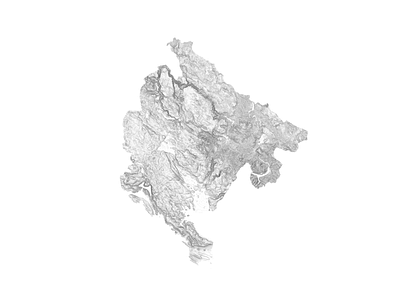 Montenegro black and white illustration landscape map minimal montenegro mountain nature relief topographic topography