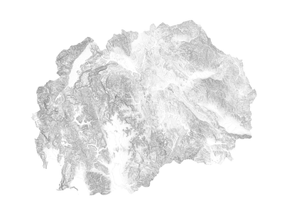 Macedonia - Black and white map