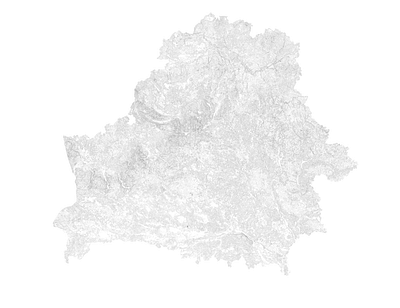 Belarus - Black and white map belarus black and white europe illustration landscape map minimal minsk mountain nature relief topographic topography