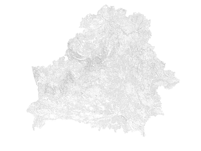 Belarus - Black and white map