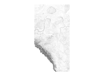 Alberta - Black and white map alberta canada illustration landscape map minimal mountain nature poster relief topographic topography